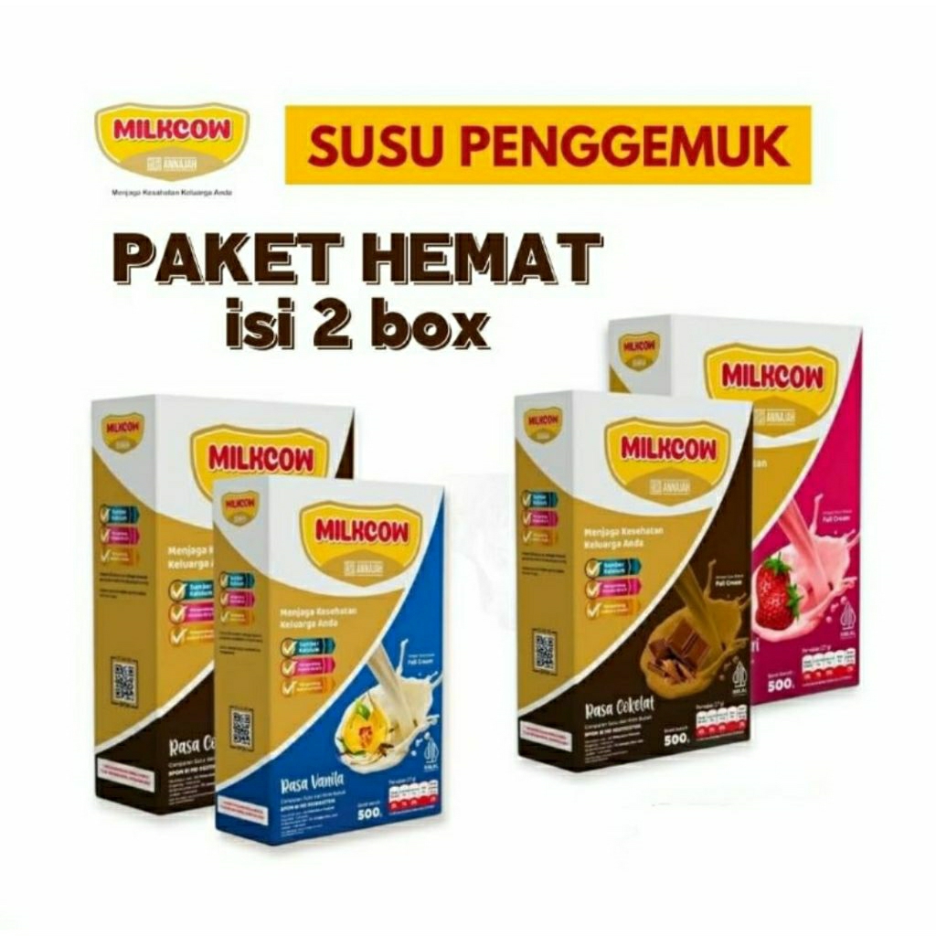 

Promo MILKCOW PAKET 1KG isi 2pcs susu Milkcow 500gr penambah berat badan ampuh untuk anak dan dewasa