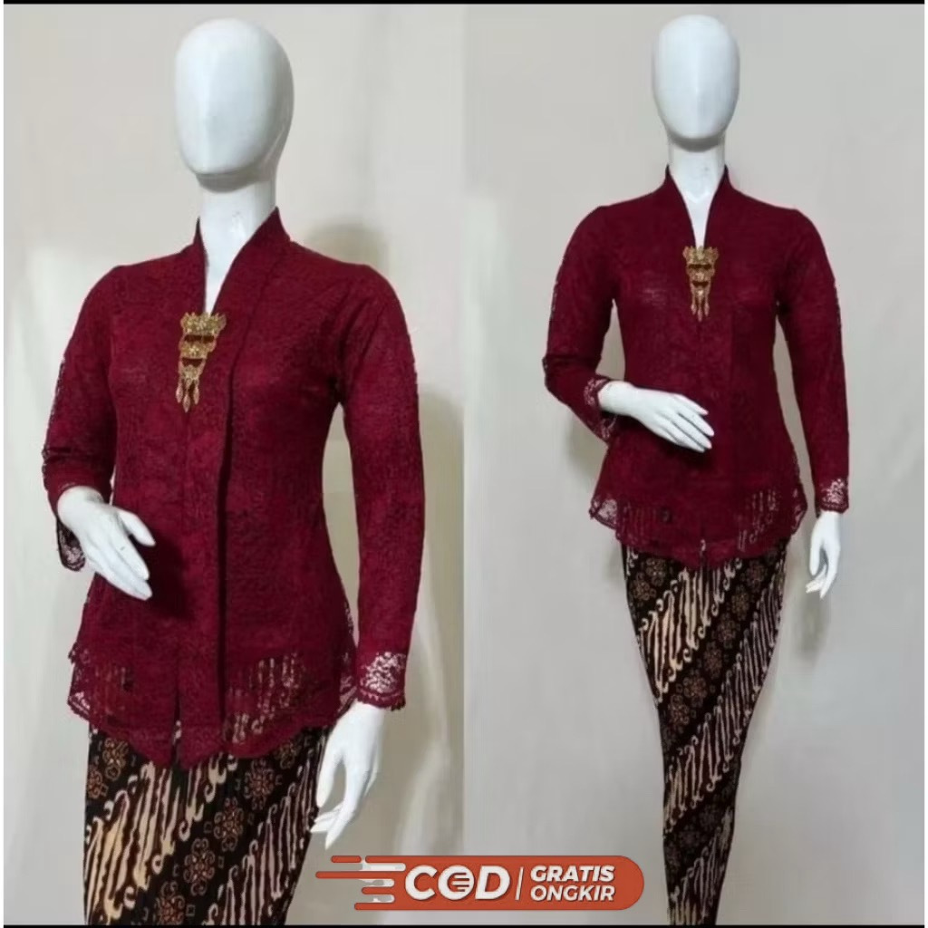 setelan kebaya kartini/ floy brokat / Kebaya Kartini Modern/ kebaya wisuda