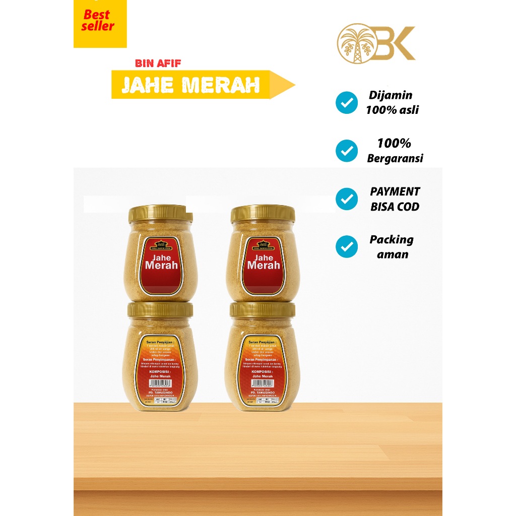 

Jahe Merah Bin Afif – Ekstrak & Serbuk Jahe Merah Alami | 200gr