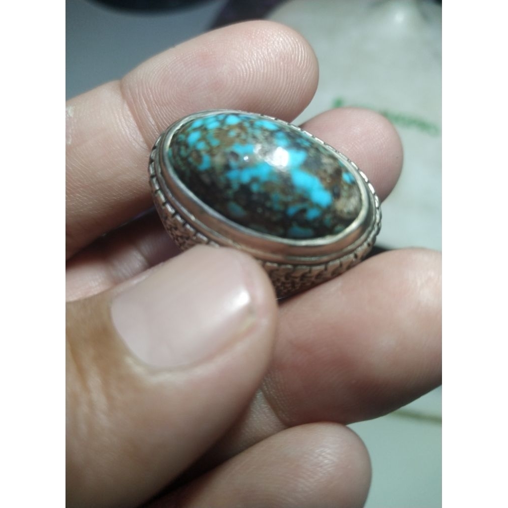 Batu Pirus Persia Blue Fancy Natural Kode 1/8