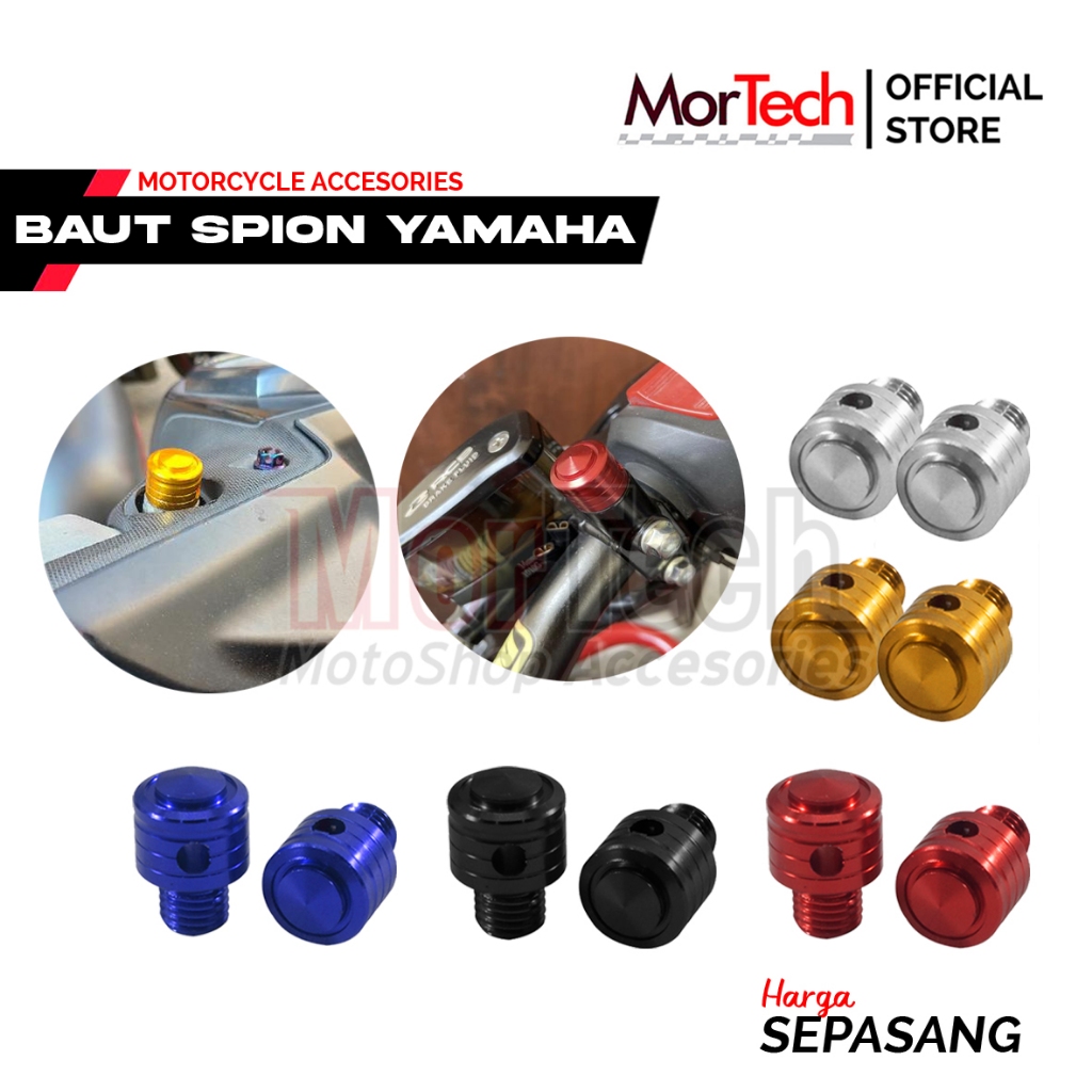 Baut Tutup Lubang Spion Variasi Monel Spion Motor Yamaha Nmax Old/Nmax New 2020 Aerox R15 Xmax Lexi 