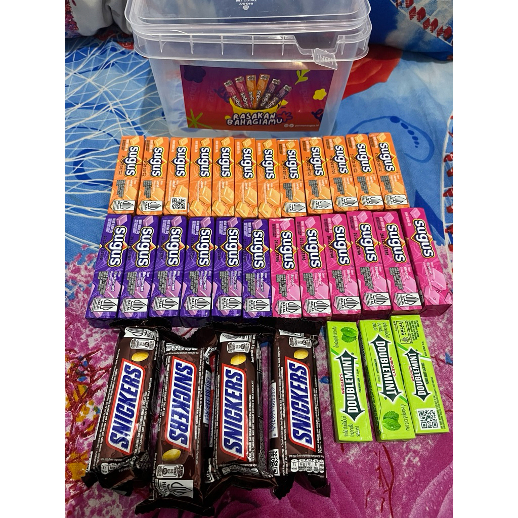 

paket bundling snickers, sugus dan wrigleys