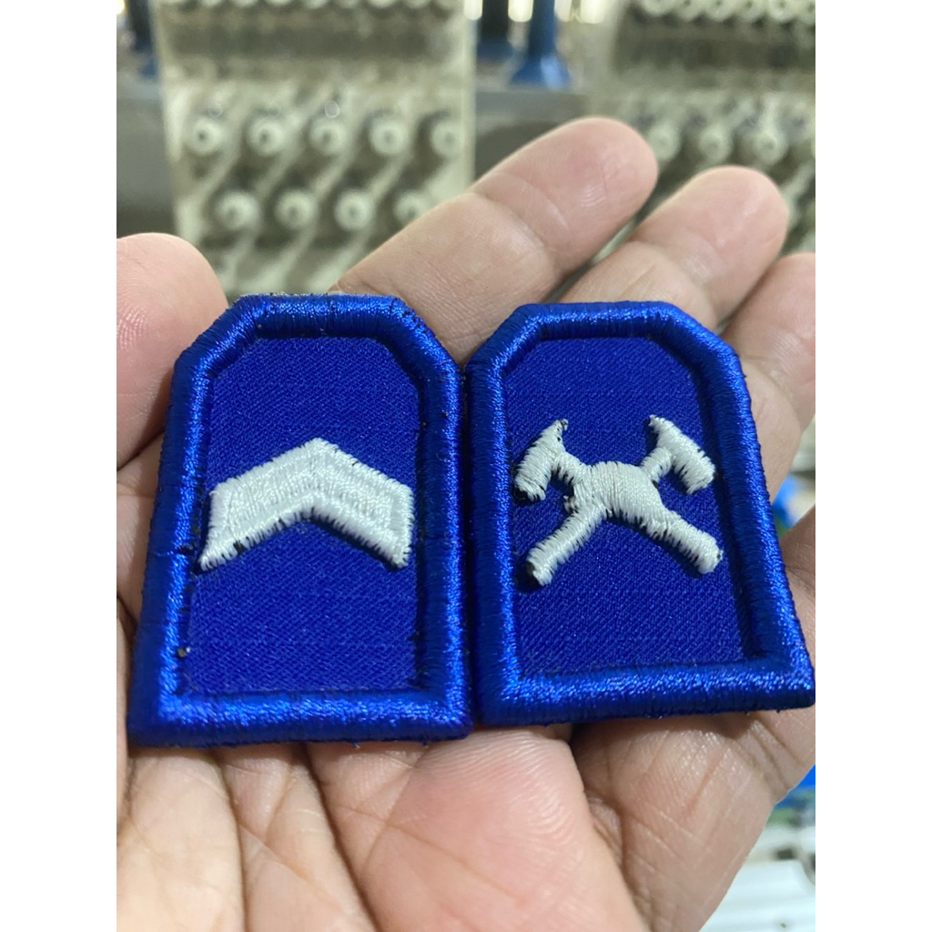 Pangkat Damkar 2A Bordir Timbul 3D - Pangkat Damkar PDL - Golongan 2A list Biru ( Termurah ) Terbaik