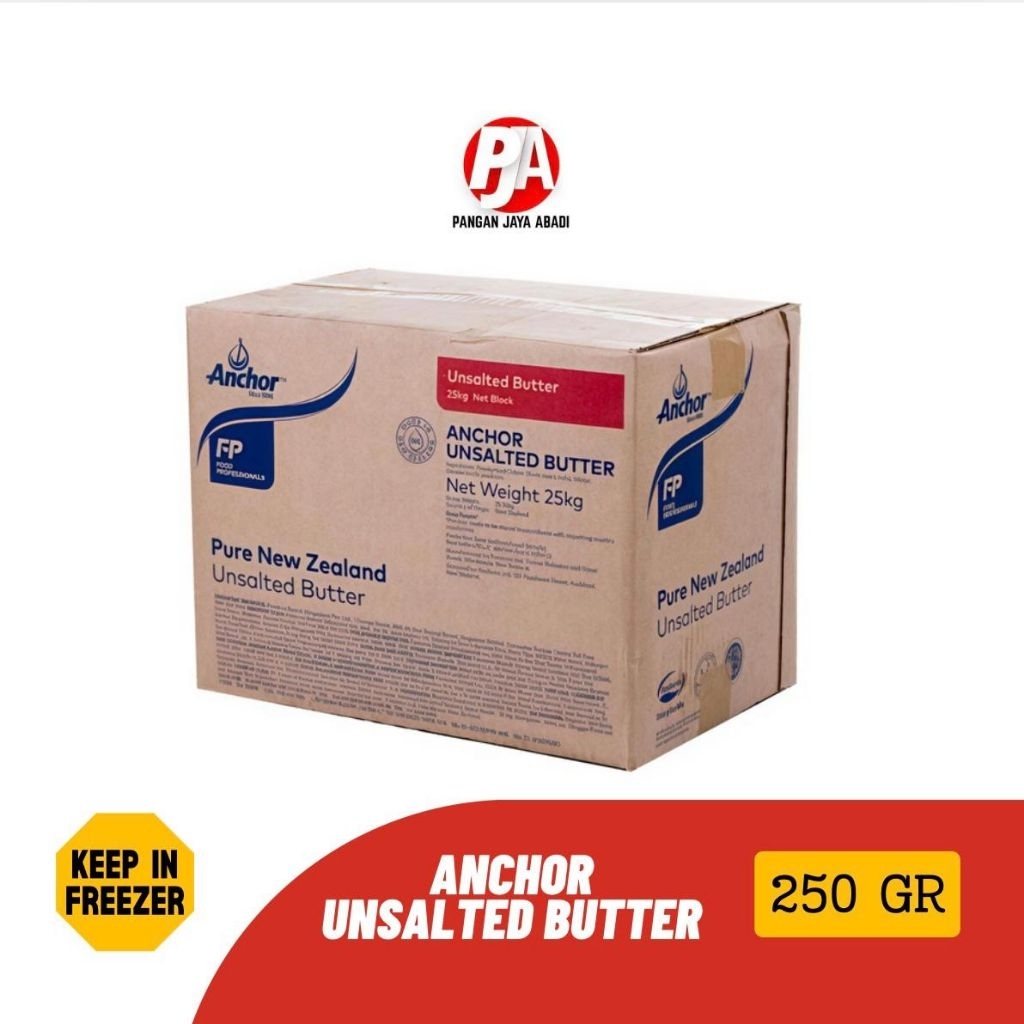 

Unsalted Butter Anchor Kemasan 250 Gram Mentega Tawar