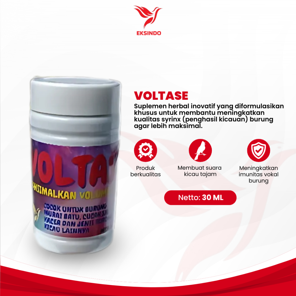 Voltase Vitamin Kristal Herbal Untuk Meingkatkan Syrink Suara Burung Penggacor Murai Batu, Kenari,