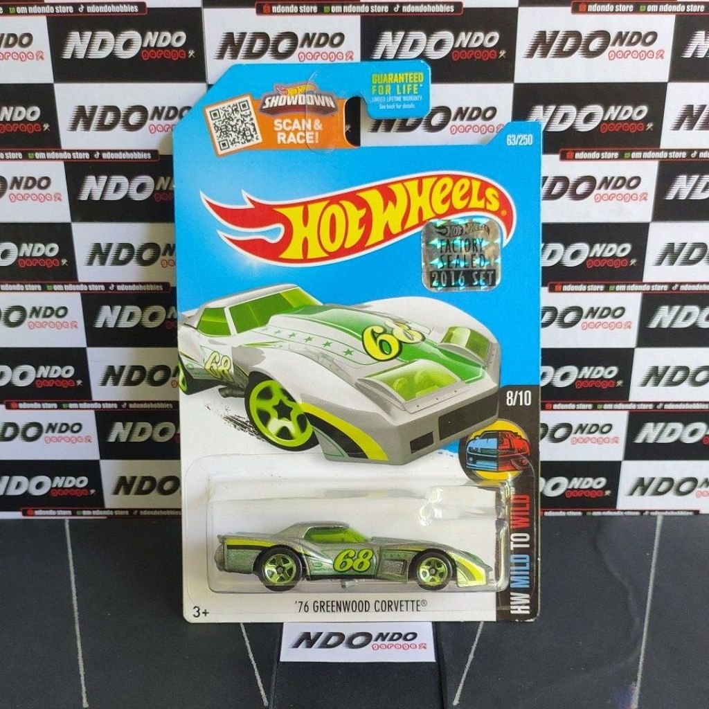 Hot Wheels '76 Greenwood Corvette ZAMAC - 2016 Factory Sealed [Walmart]