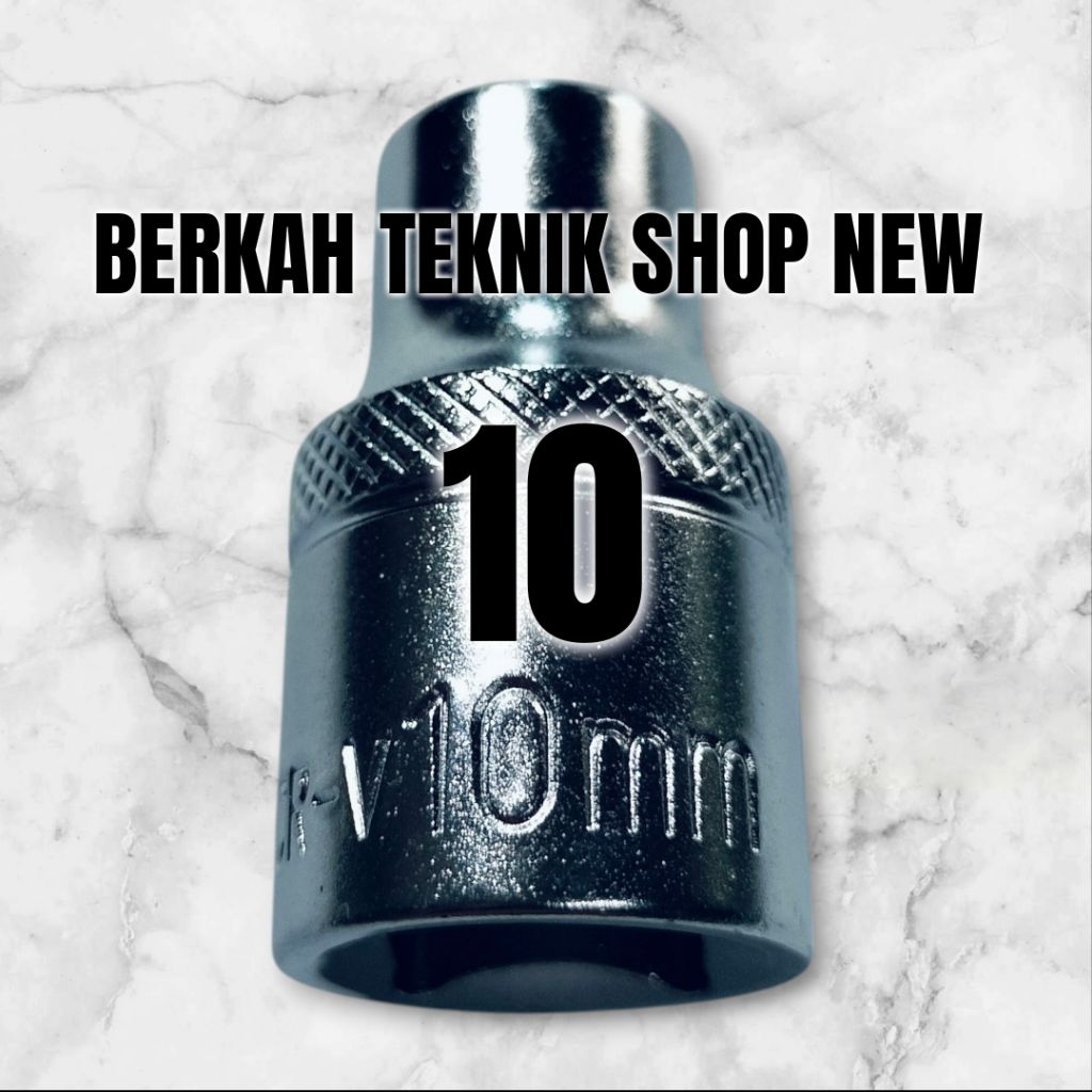 MATA SOCK PENDEK 10 x 1/2" x 6PT JETJO gagang sok stang shock ring pas kunci  L T Y