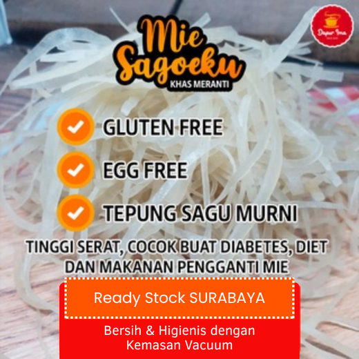 

Mie Sagu Vegan 100% Organik Free Gluten Aman Buat Diet Diabet Autis 200G Tanpa Pengawet dan Pemutih