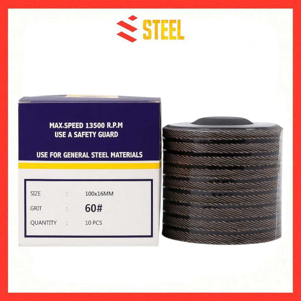 Flap Disc 4 inch Taiyo A40,A60,A80,A100,A120, A240 /Mata Amplas susun Gerinda 4" Taiyo