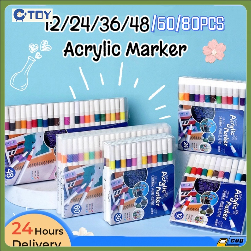 

Spidol Acrylic Painter/Pen Akrilik Marker Warna Cepat Kering Tahan/DIY Painting Spidol Pastel
