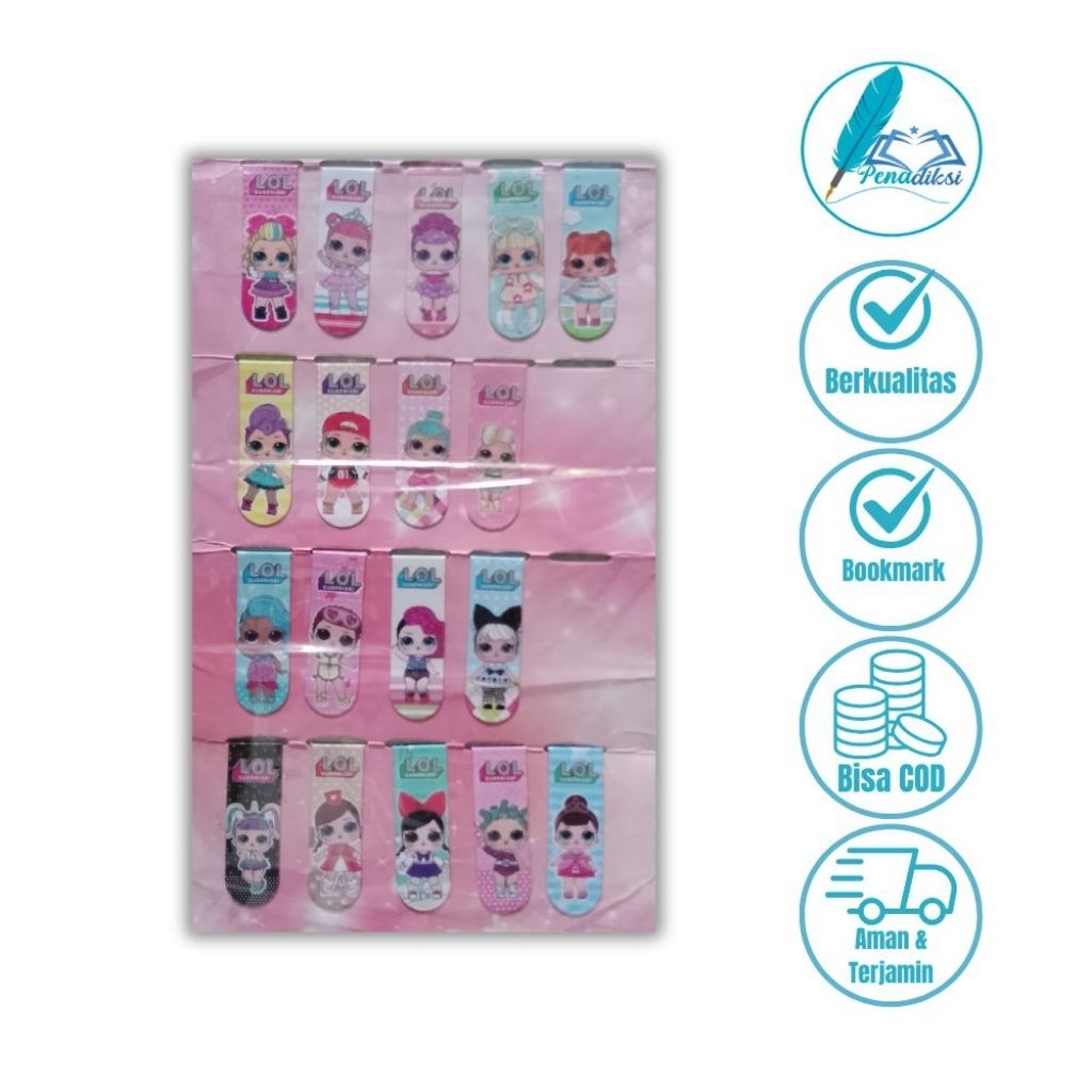 

Magnetic Bookmark Penanda Buku Lol Surprise! Harga Satuan