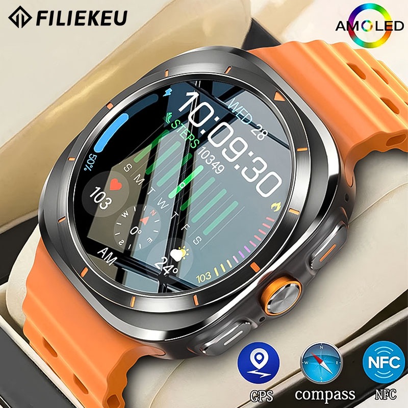 FILIEKEU Jam Tangan Smartwatch Bluetooth call GPS Blood Pressure NFC IP68Waterproof Sport Smartwatch