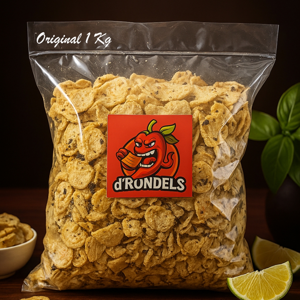 

Basreng Original Daun Jeruk (KOIN) 1 Kg, Pipih, Gurih, Renyah - d`Rondels