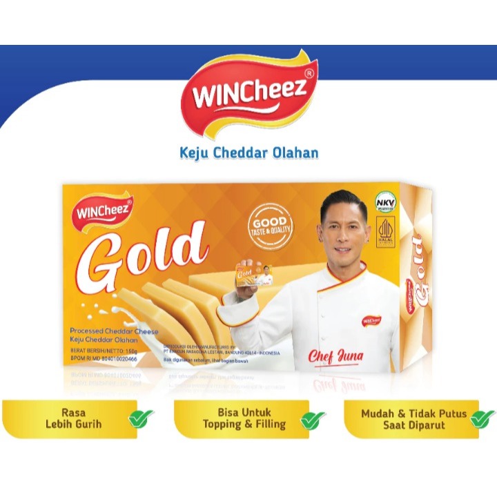 

Wincheez GOLD 160gr - keju cheese cheddar olahan