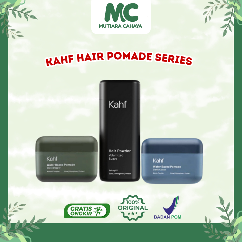 MC Official - Kahf Hair Pomade Series | Kahf Water Based Pomade 70 gr - Matte Dapper Pomade - Sleek 