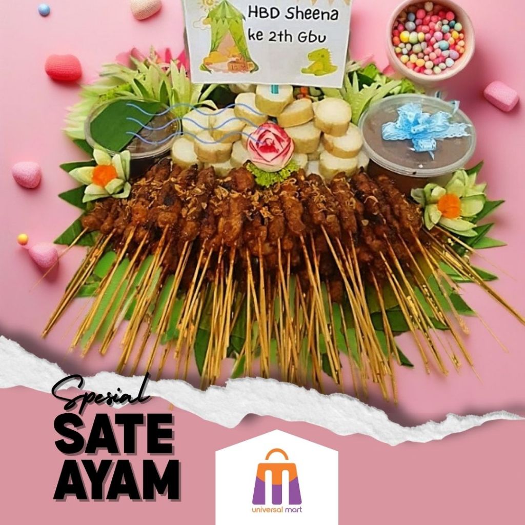 

SATE TAMPAH SATE AYAM FULL DAGING LONTONG