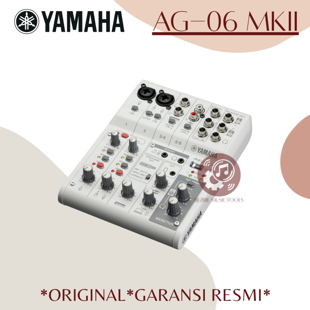 Yamaha AG06 MKII 6-channel Mixer and USB Audio Interface Original AG-06 MK2