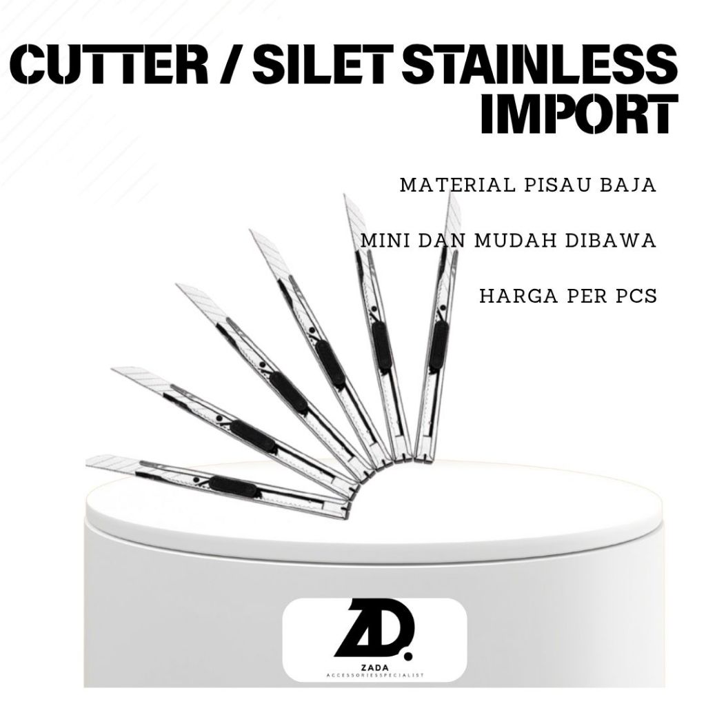 

Cutter / Silet Stainless Import Cutter Mini Silet Mini Import Murah Gratis Ongkir Bisa Cod