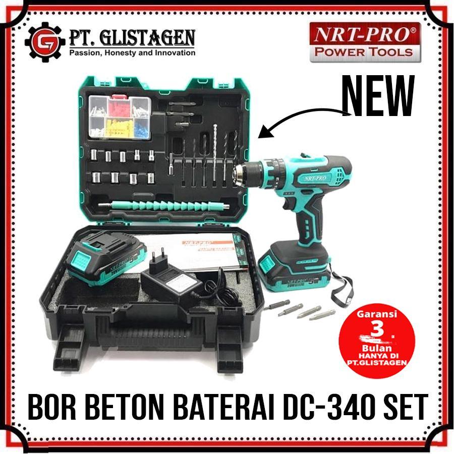 Bor Baterai DC 340 Set  NRT  PRO /  Bor Tangan Impact Nrt Pro DC 340 Set