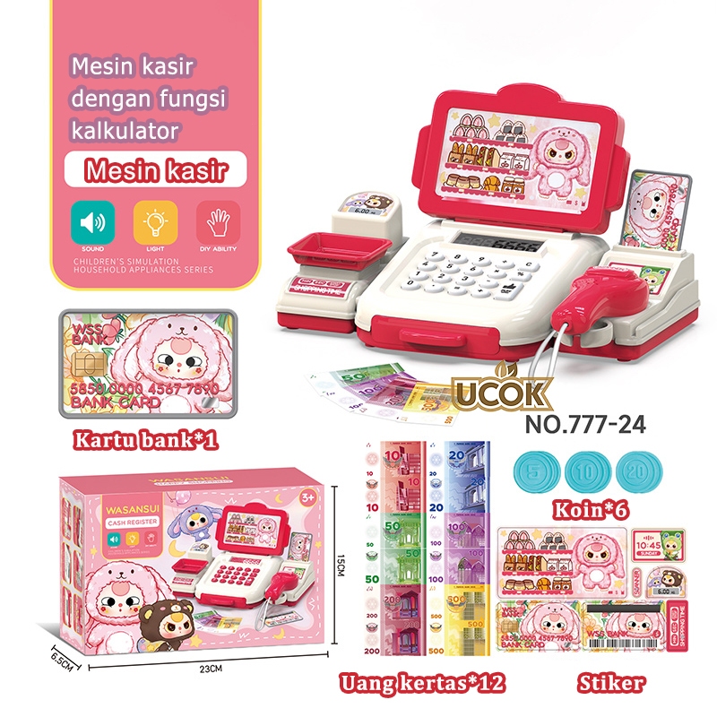 Mesin Kasir Mainan Simulasi supermarket Belanja Mainan Cashier Machine Toys Mainan Anak