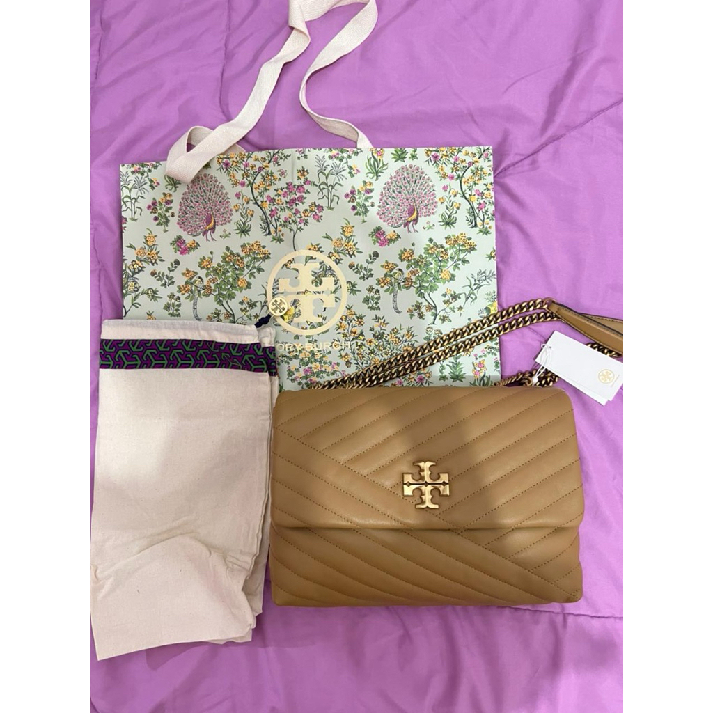 Preloved Tory Burch Kira Chevron Medium (Dusty Almond)