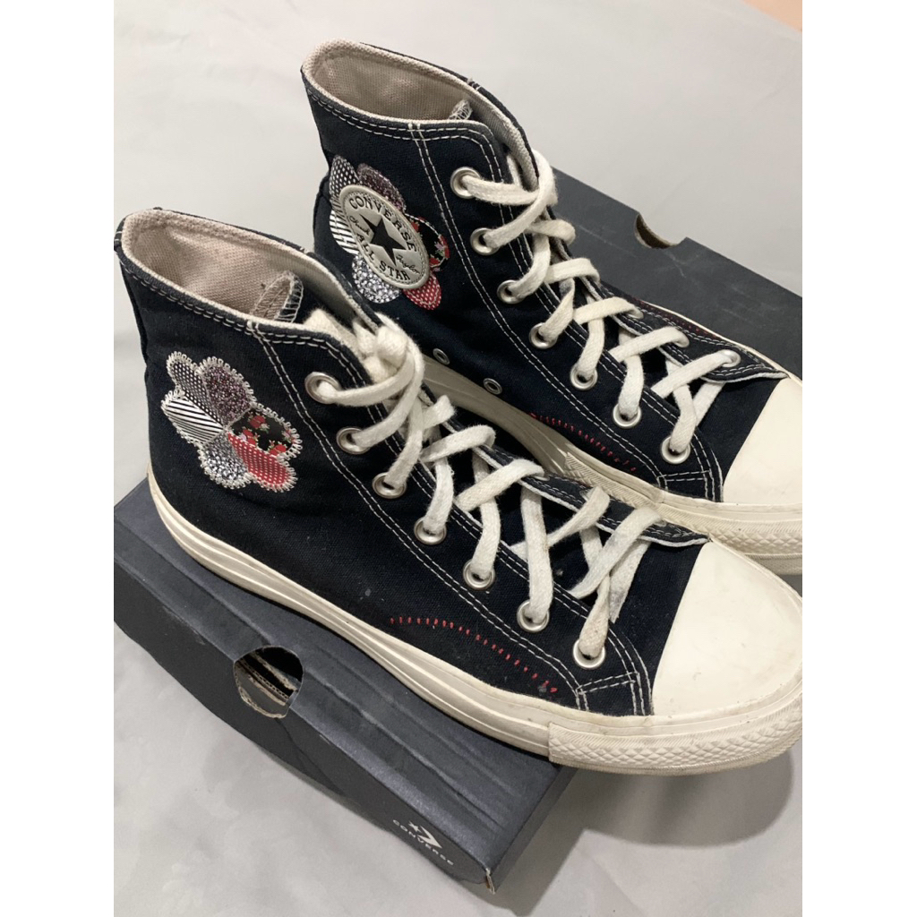 Preloved Sepatu Converse Chuck Taylor All Star Lift Platform Crafted Patchwork