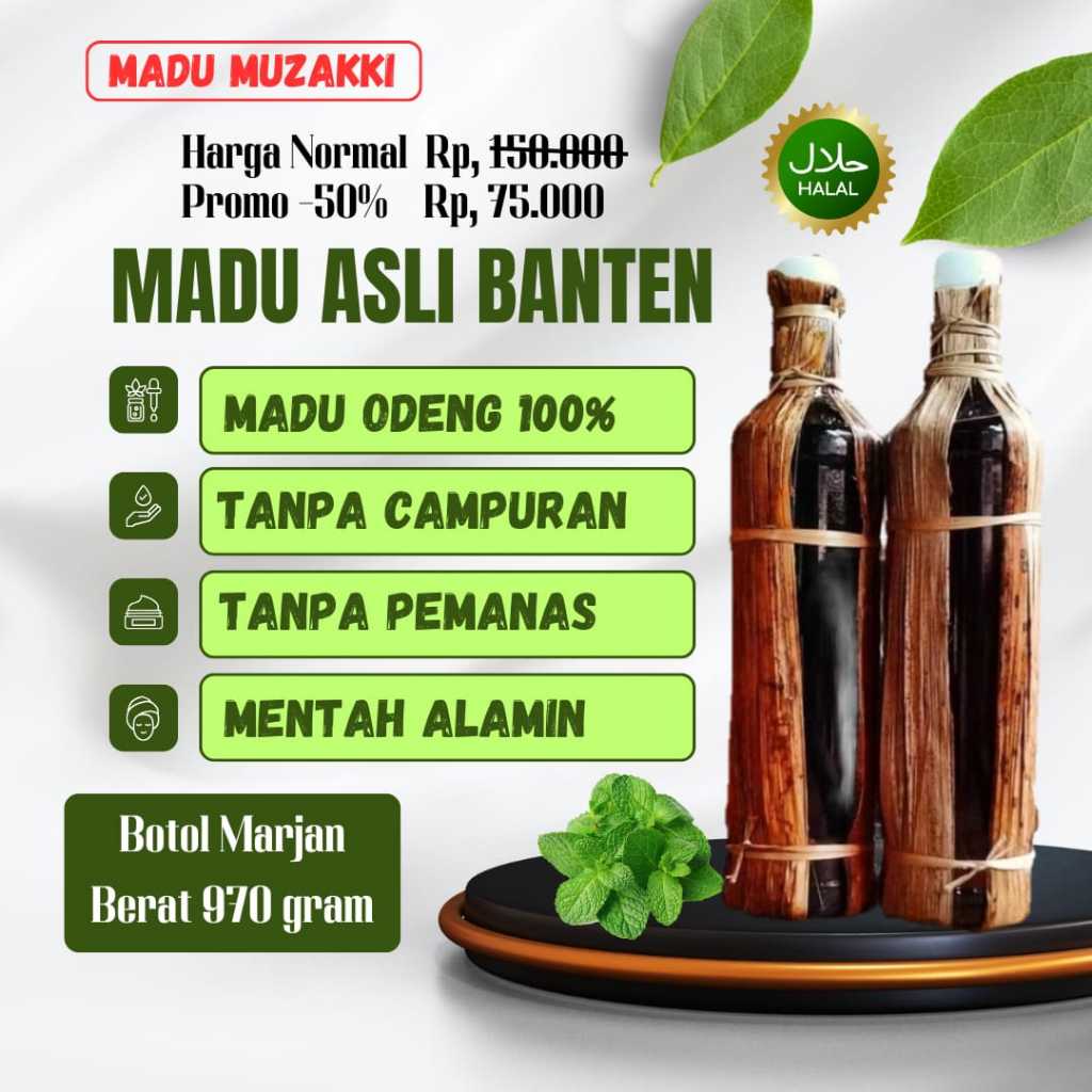 

TERLARIS Madu Banten asli 100% madu hutan liar madu Odeng, original premium raw honey.