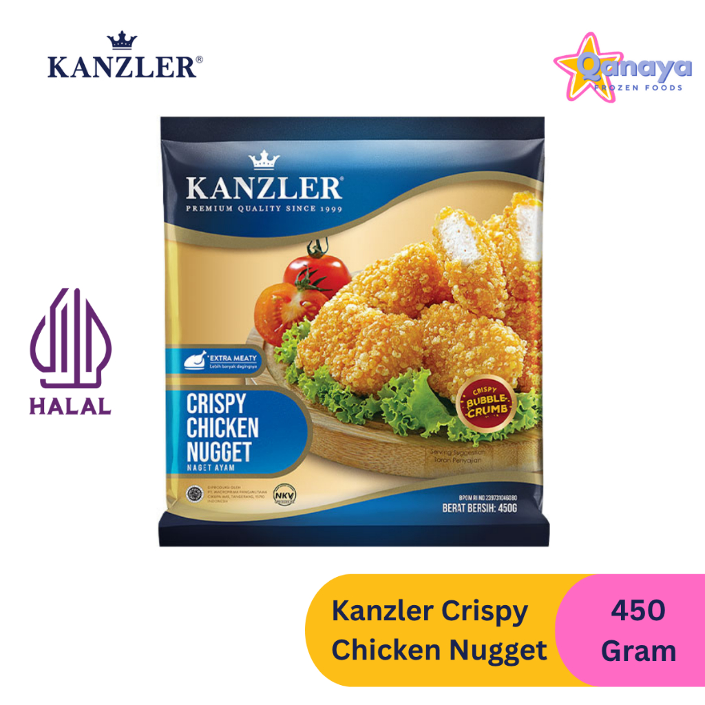 

Kanzler Crispy Chicken Nugget (450 Gram) Nugget Premium dengan Daging Ayam Pilihan Frozen Food