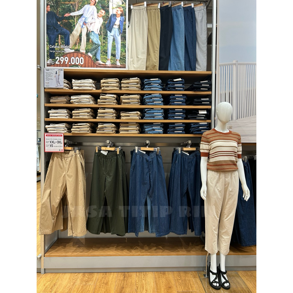 Celana Katun Ankle Rileks WOMEN UNIQLO