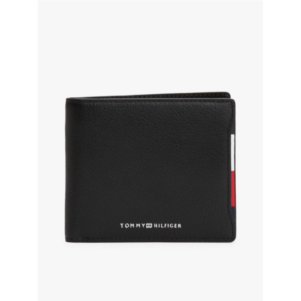 Tommy Hilfiger TH Central Credit Card Flap And Coin Wallet Dompet Pria - Black