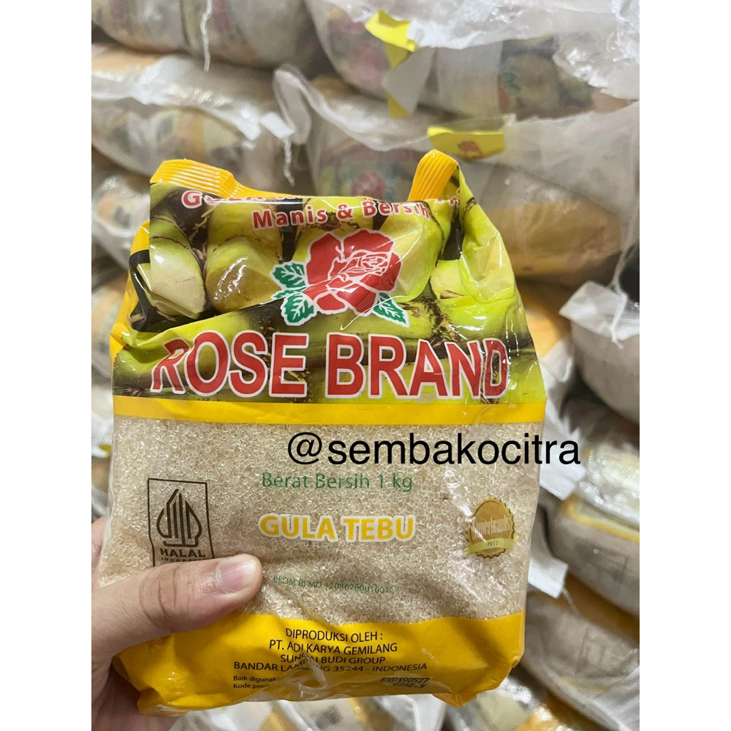 

GULA PASIR ROSEBRAND per karung / karton isi 20 pcs x 1KG GULA TEBU KUNING / PREMIUM