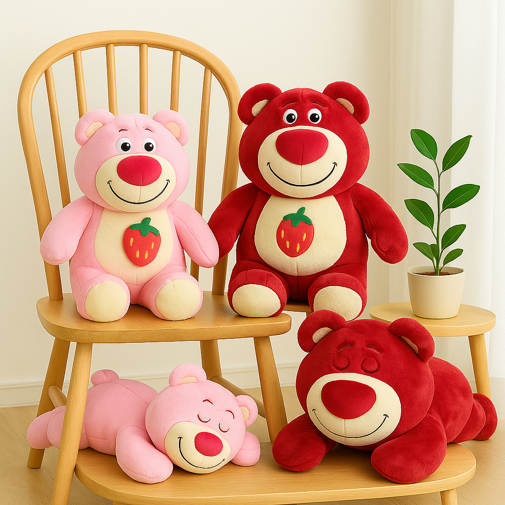 Miniso Boneka Lotso Strawberry Boneka Toy Story Lotso Bear Plush Toy Lotso Lucu Boneka Miniso Hadiah