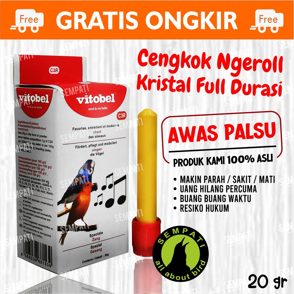 SEMPATI C3R VITOBEL VITAMIN BURUNG MENINGKATKAN RAJIN BUNYI STAMINA