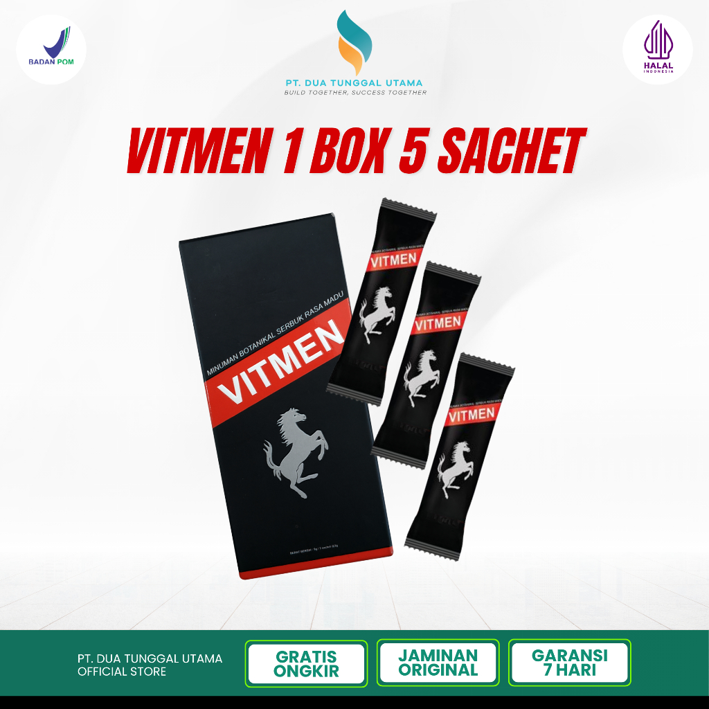 Vitmen 1 Box Isi 5 Sachet Penambah Stamina Pria BPOM