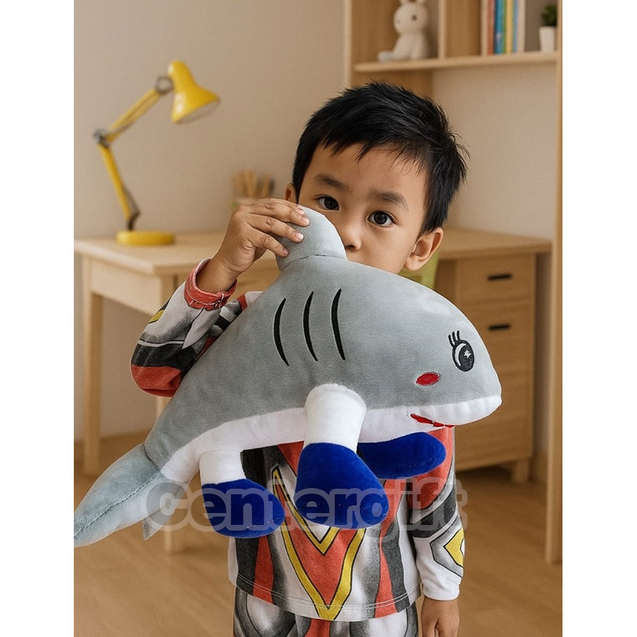 Boneka Anomali Tralalero tralala Hiu Berkaki Boneka Brainrot Viral 45CM