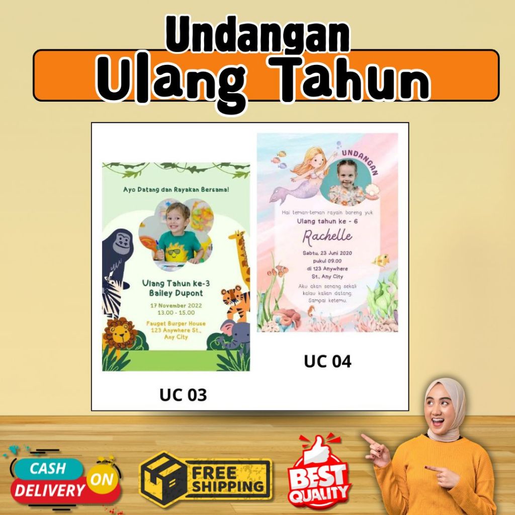 undangan ulang tahun | undangan ulang tahun anak custom