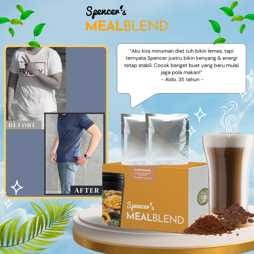 

[LIVE SALE] Spencer's MealBlend Venetian Cappucino Flavour - Pengganti Makanan Sehat Solusi Langsing