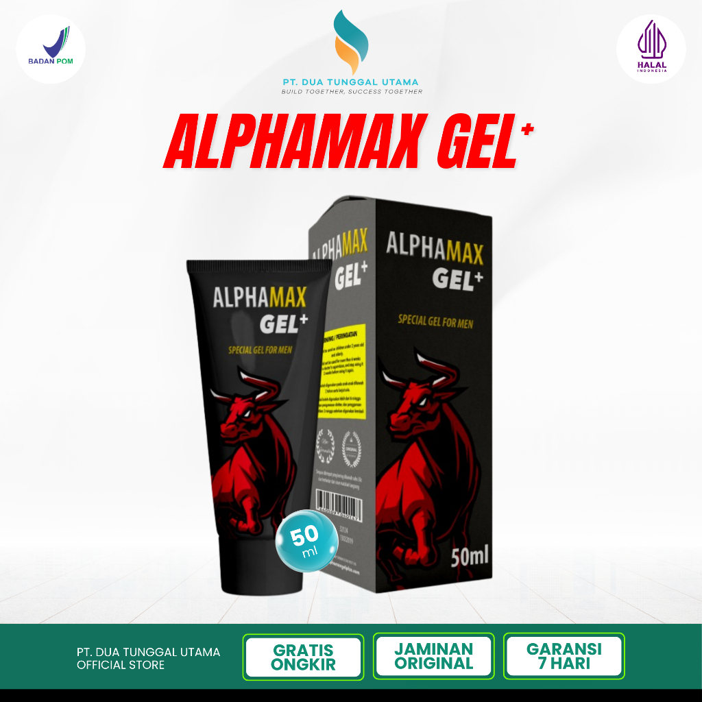 Alphamax Gel+ 50ml Stamina Pria Kuat BPOM