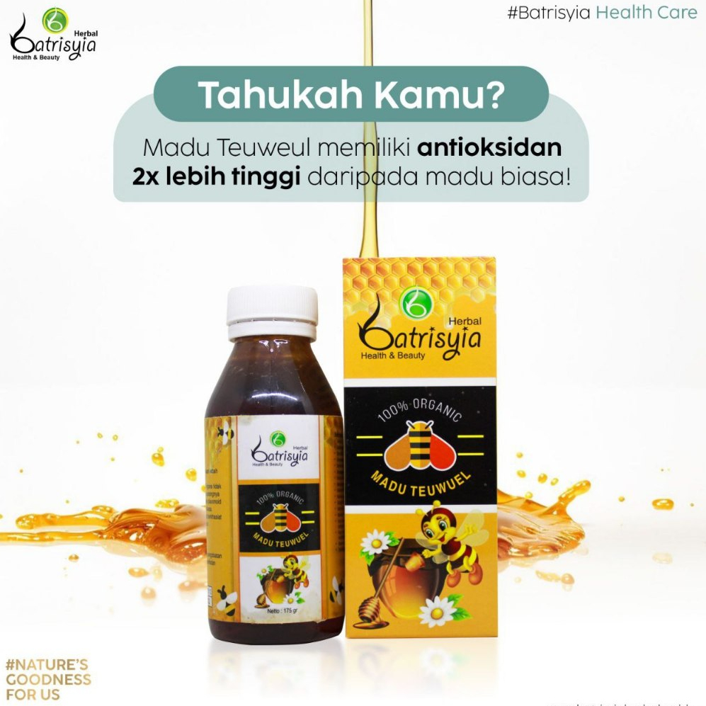 

Batrisyia Madu Teuweul 175gr - Madu Asli karena 100% dihasilkan oleh lebah Teuweul/Klanceng