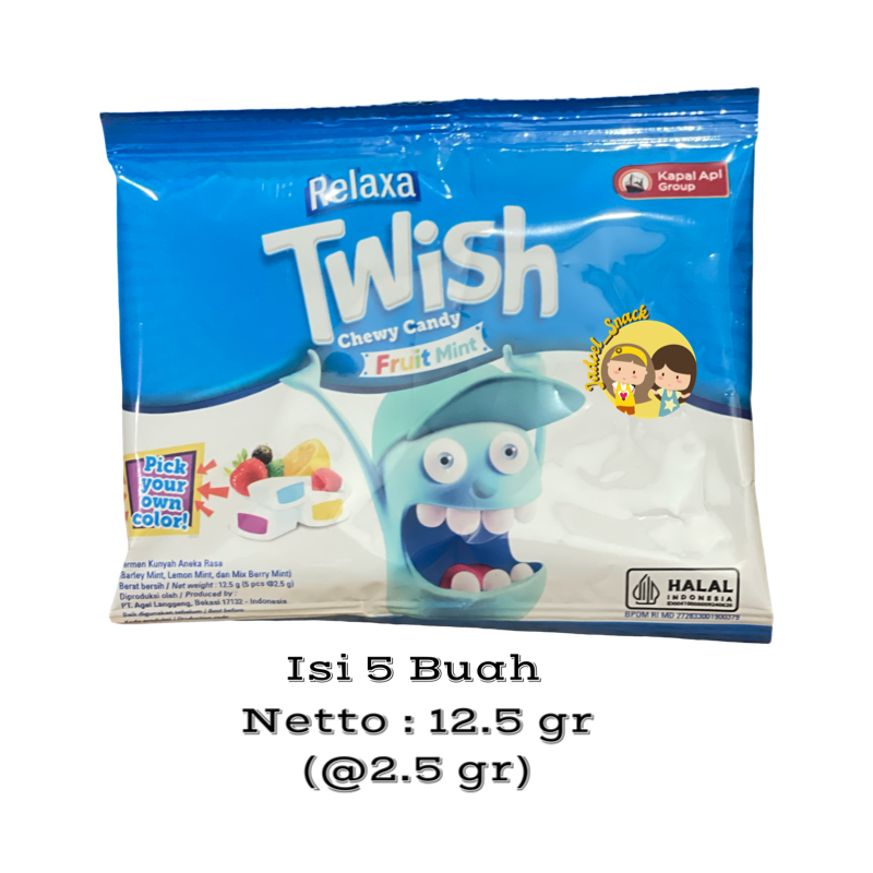 

Relaxa Twist Permen 12.5gr – Rasa Mint Buah, Chewy & Menyegarkan