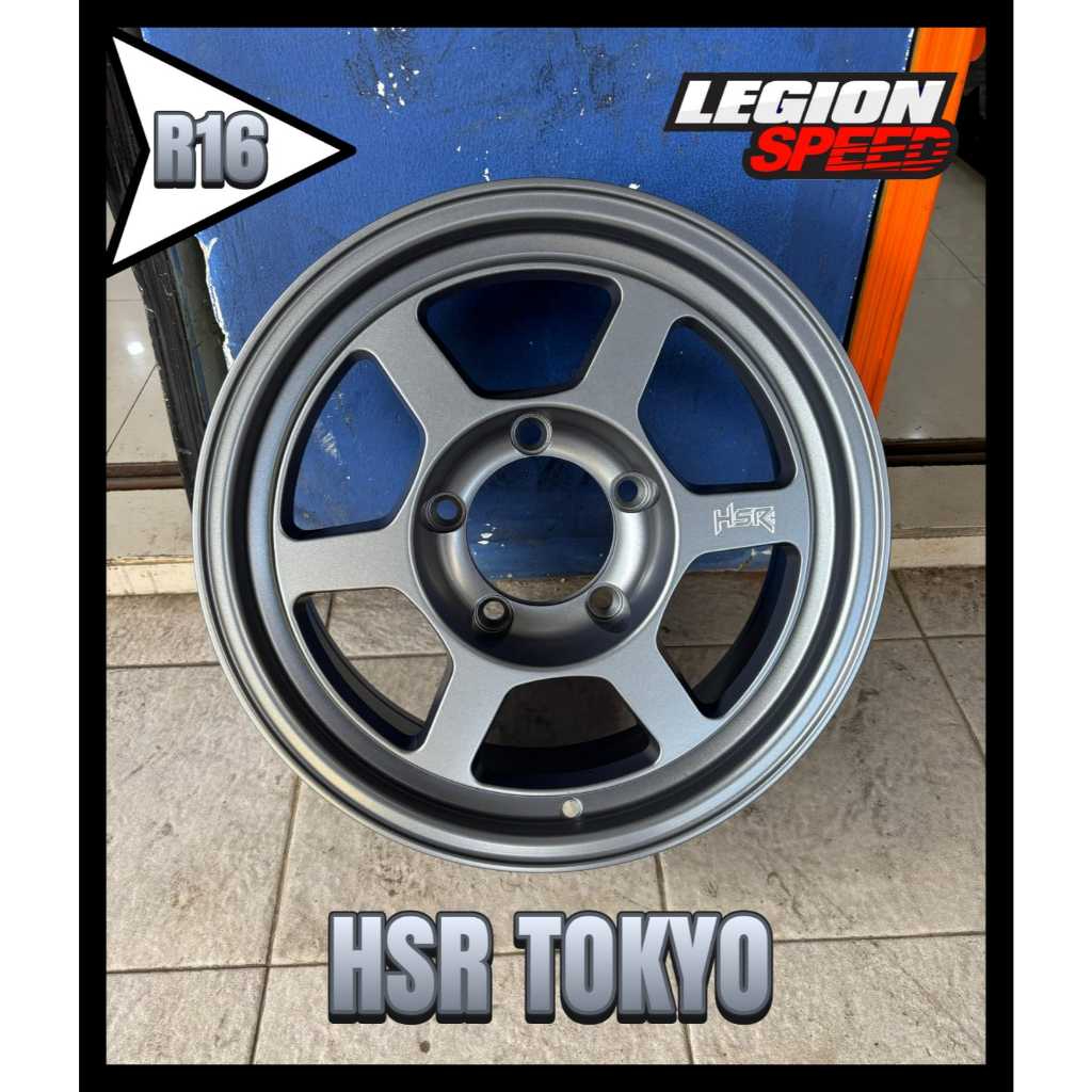 VELG RACING UNTUK JIMNY R16 HSR TOKYO LEBAR 65 GREY FREE ONGKIR