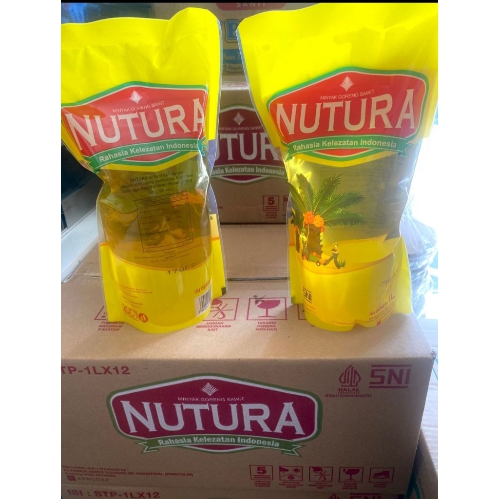 

Minyak Goreng 1 Liter, Satu Dus (isi 12 pouch satu liter) Murah Berkualitas Apical Group Nutura