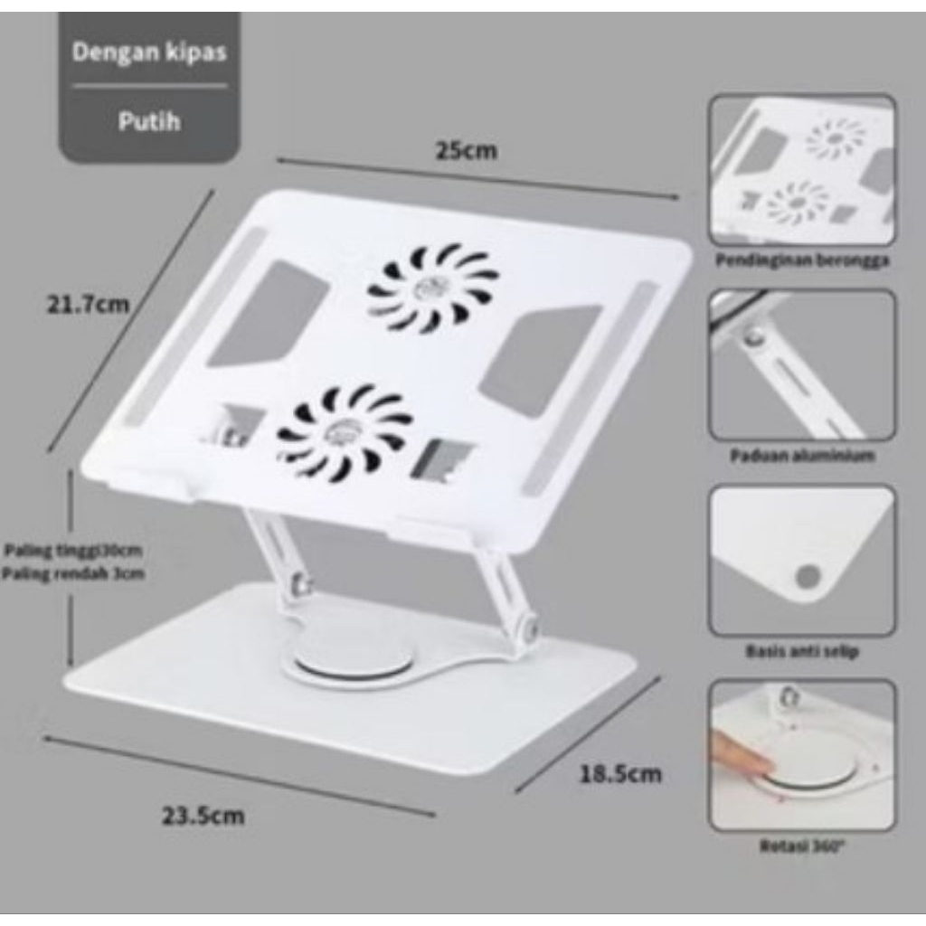 Dudukan laptop 360⁰ - Laptop stand 360⁰