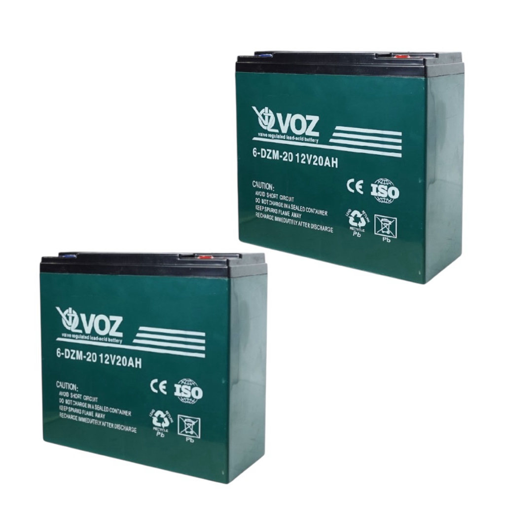 Promo Paket Baterai Motor Listrik 24V 20Ah (2pcs 12V 20Ah) Sepeda Listrik Selis dll Voz 12v 20Ah E-b