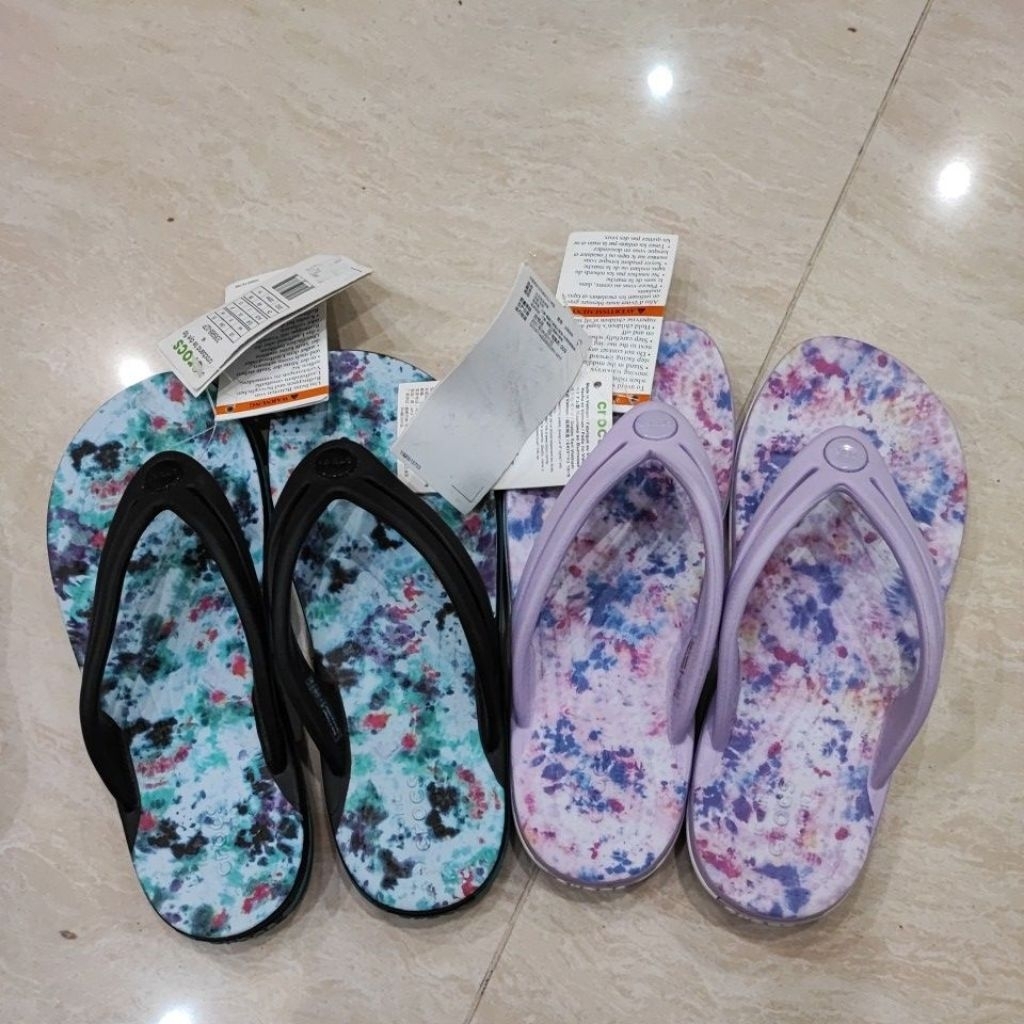 CROCS Crocband tie dye flip women's 206988