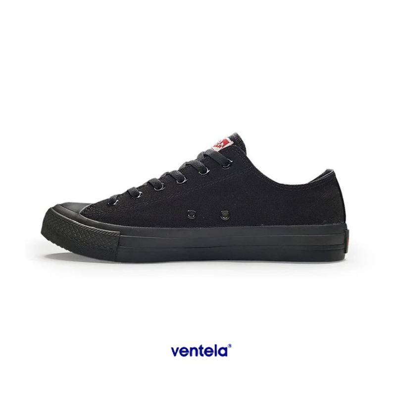 Sepatu Ventela Ethnic Low Hitam All Black - Sepatu Ventela Kasual Pria Wanita BINB Original 100%
