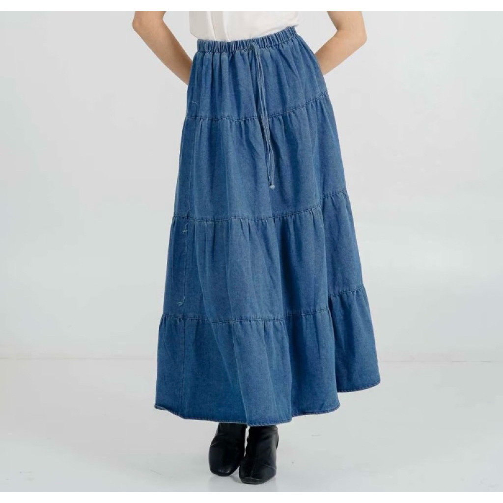 This Is April Rok Panjang Jeans Kinsley Skirt