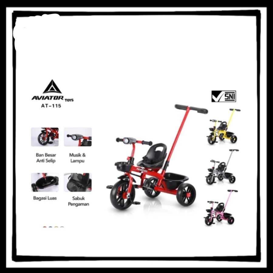 Aviator Tricycle AT-115 / Sepeda Roda Tiga / Mainan Anak