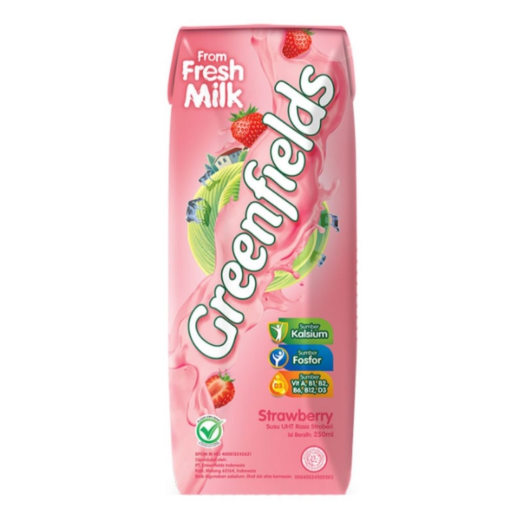 

Greenfields Susu UHT Stroberi Kotak 250 ml