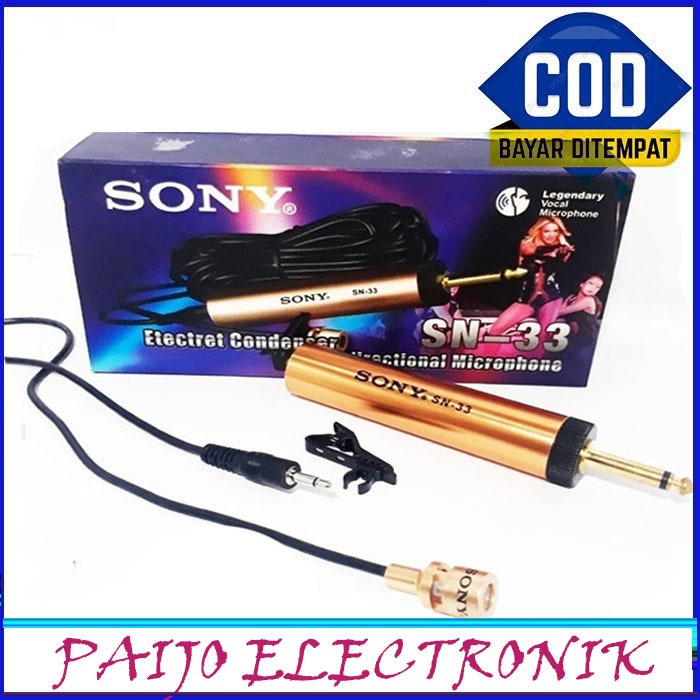 Sony SN-33 Mic Condenser Clip On /Mic Jepit / Mic Imam